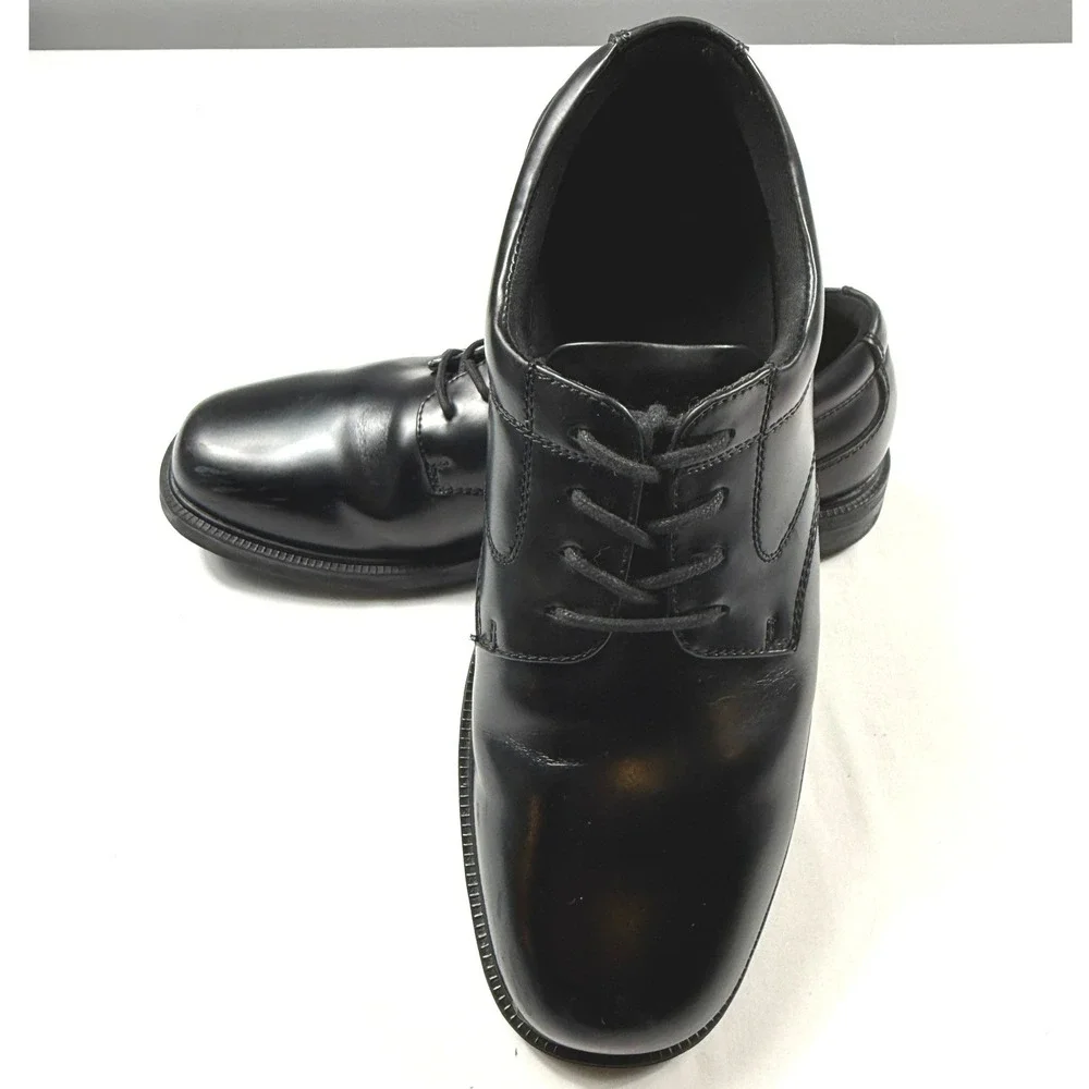 Nunn Bush Mens Black Leather Oxford Dress Shoes 81209-001 Slip Resistant 10.5‎ M